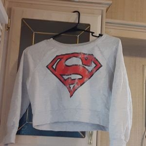 Superman Crop Top Sweater